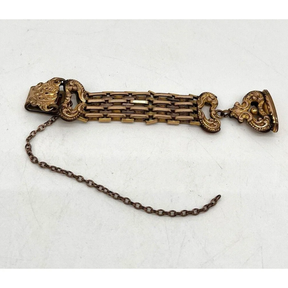 VINTAGE ANTIQUE WATCH CHAIN / FOB Gold Filled